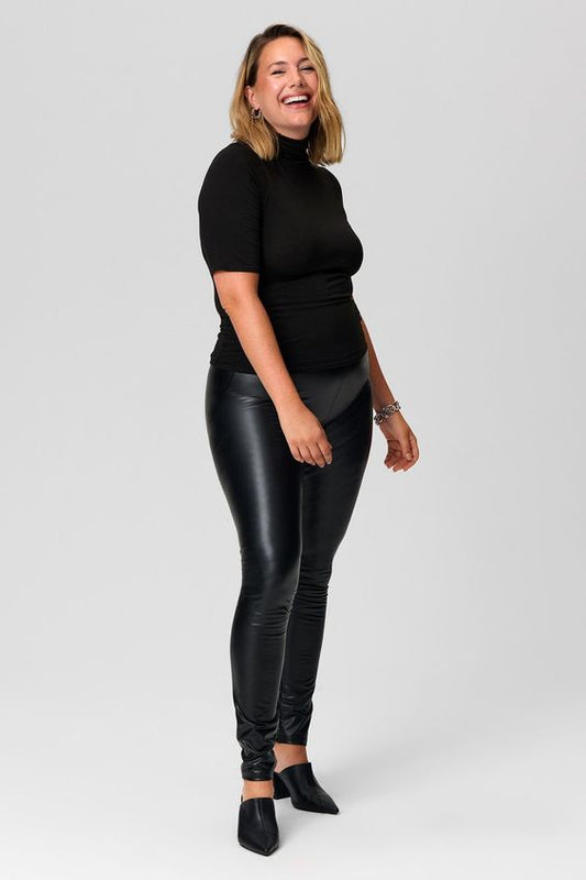 pantalon legging en cuir