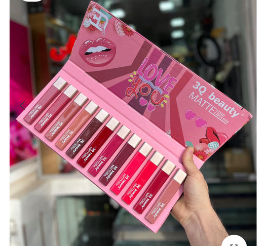 Beauty Matte Lip Gloss – Long-Lasting Set of 12