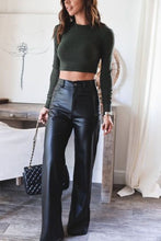 Charger l'image dans la galerie, pantalon droit femme en cuir
