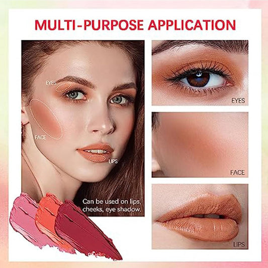 3 بلش كريمي للخدود والعيون والشفاه