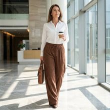 Charger l'image dans la galerie, Pantalon en velours ample pour femmes

